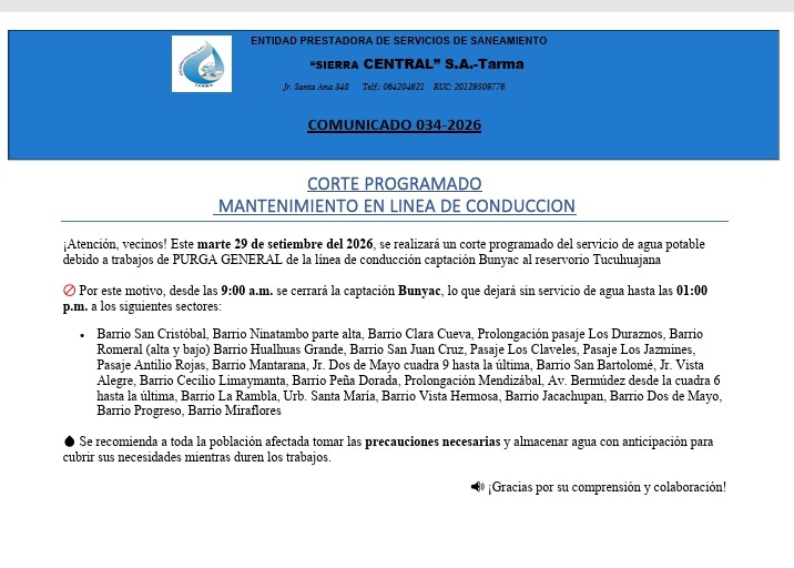 Mantenimiento de linea de conduccion